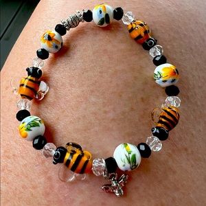 COPY - Handmade bee bracelet.